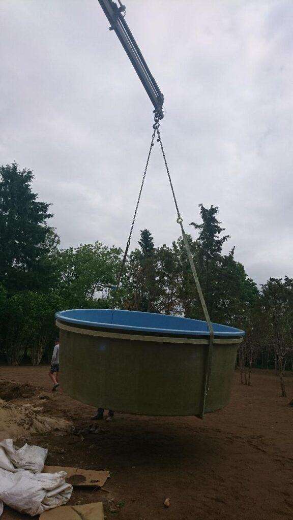 Mise en place du bac micropiscine Caldarii jazzii pool