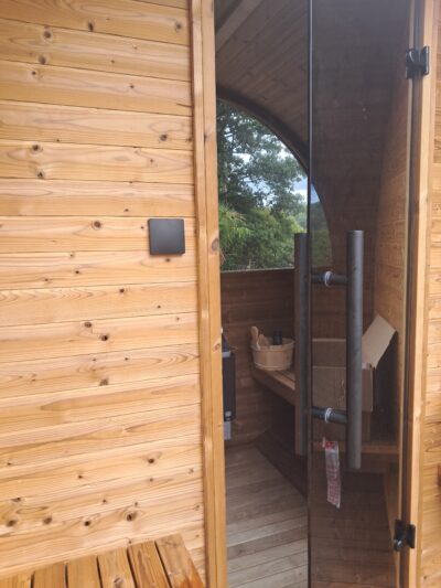 Sauna Tonneau Thermowood Panoramique