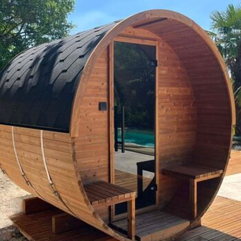 sauna thermowood caldarii installé en France dans le Quercy