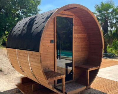 sauna thermowood caldarii installé en France dans le Quercy