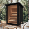 Sauna cabine 4 places sur une terrasse extérieure