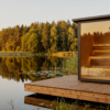 Sauna cabine 4 places au bord d'un étang